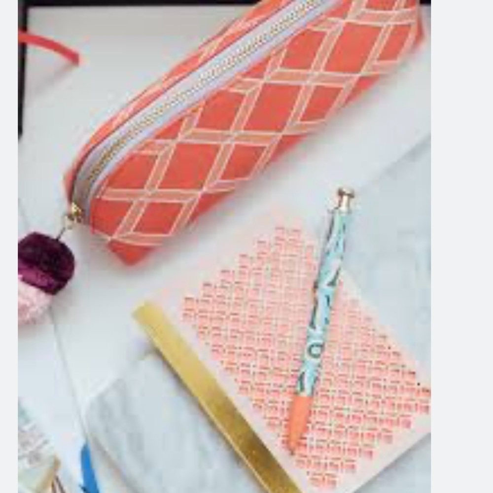 Anthropologie Geometric Makeup Bag NWT